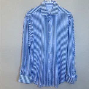 Bugatchi Uomo Collared Button Down Dress Shirt Size 16/40